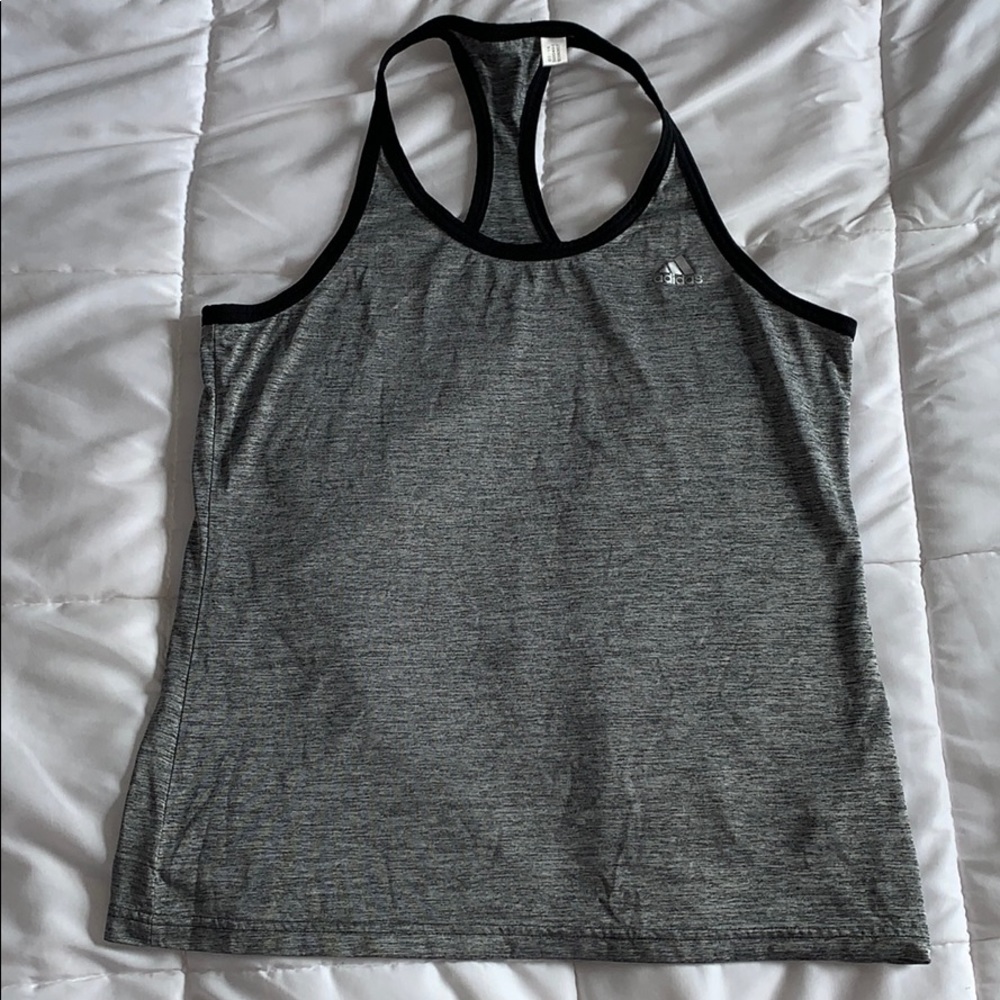 Adidas grey athletic tank top